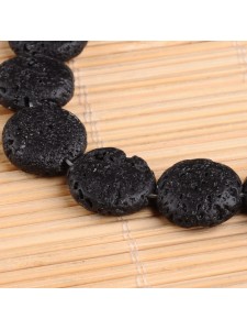 Lava Bead Flat Disc 18x6mm 15inch ~22pcs