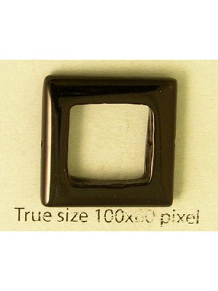 Black Onyx Open Square 20x4mm - EACH