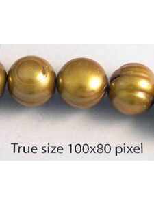 Freshwater Pearl 12mm GoldBrown 16in str