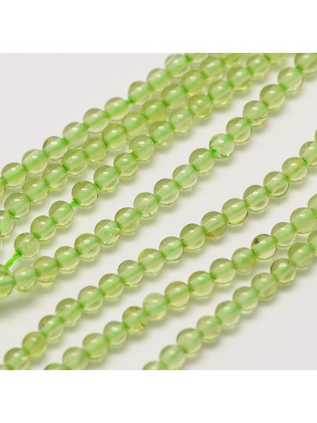 Natural Peridot 2mm Round H:0.8mm 16inch