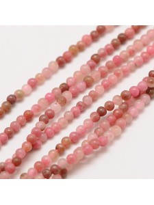 Rhodochrosite 2mm round H:0.8mm 16 inch