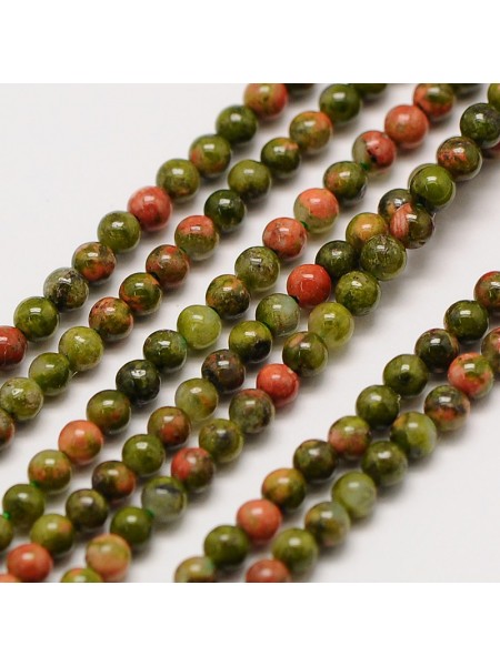 Unakite 2mm round Beads H:0.8mm 16inch