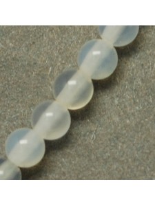 White dyed Agate 2mm Round H:0.5mm 16in