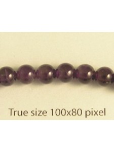 Amethyst Round 6mm Bead 15.3 in ~65 bead