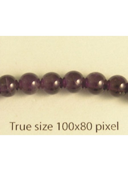 Amethyst Round 6mm Bead 15.3 in ~65 bead