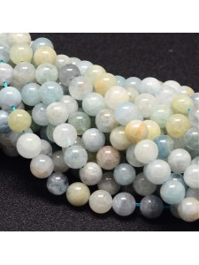 Aquamarine Natural Round 6mm ~64 beads