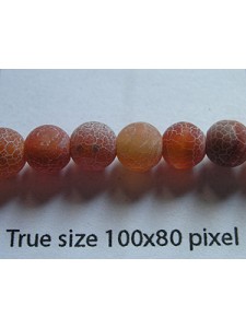 Fossil Fire Agate 6mm Round 16in strand