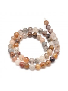 Lodomite Quartz Round 6mm ~62 beads