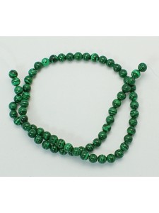 Malachite Synthetic Round 6mm ~63 beads