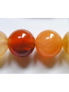 Carnelian 12mm Round Bead 16in strand