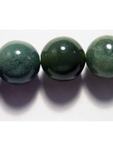 Green Agate 12mm Round Bead 16in strand