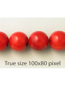 Red Coral (dyed) 10mm Round 16in strand