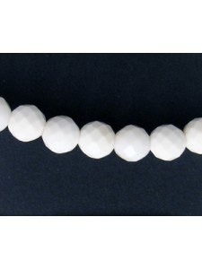 White Agate  6mm Faceted Bead 16in str