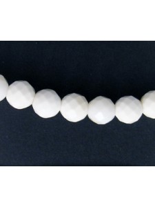 White Agate 6mm Faceted Bead 16in str