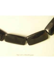 Black Onyx Pillow 20x40mm 16inch strand