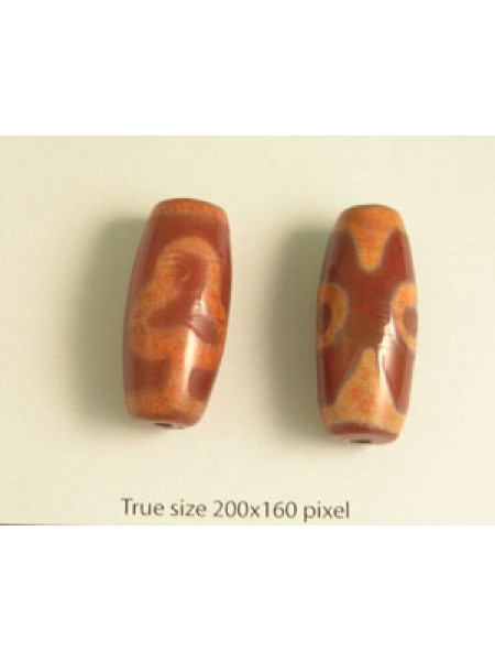 Tibetan Tube Bead 30mm - EACH