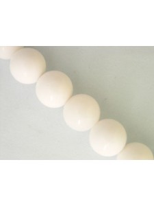 Round Bead 12mm White Agate 16 in strand