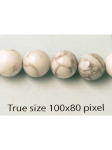 White Howlite 8mm Round 24 pcs 7.8inch