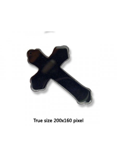 Cross (mixed designs) Hematite - EACH