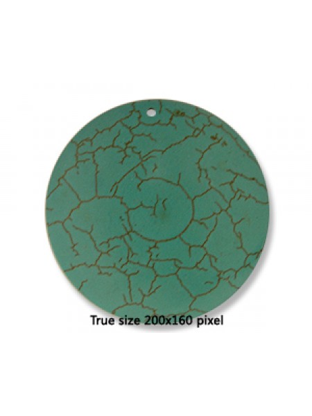 Turquoise (Howlite) Round 50x9mm Pendant