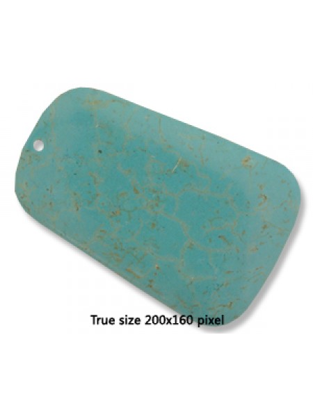 Turquoise (Howlite) Trapez 40x60mm Pend.