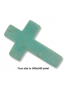 Cross Turquoise (Howlite) 60x90
