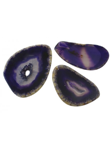 Agate Slices Dark Purple - PER GRAM