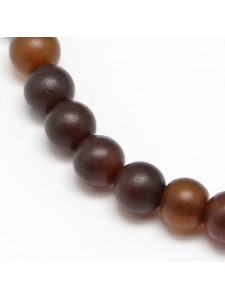 Amber Dark matt RD Bead 8mm H:1mm -EACH