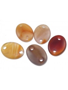 Oval connector 15x20mm H1.2mm Carnelian