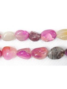 Agate Nugget 8-12mm H:2mm 15in strand