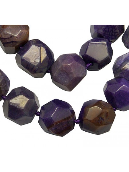 Crackle Agate (dyed purple) 25mm RD Fc
