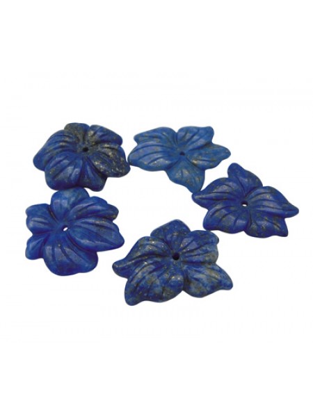 Lapis Lazuli Flower ~23mm diameter H:3mm