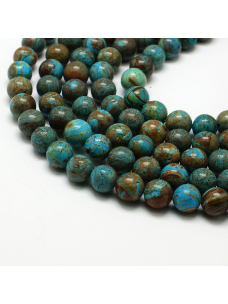 Natural Chrysocolla Dyed 8mm ~49 bead