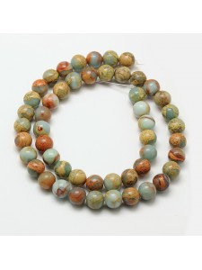 Natural Serpentine Round 8mm ~51 beads