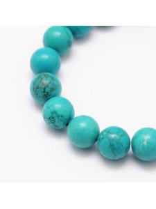 Turquoise Natural (Dyed) 8mm Round ~48pc