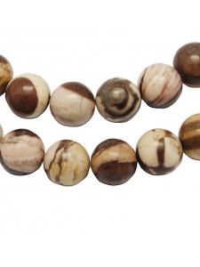Australian Zebra Rock 8mm Round 15in