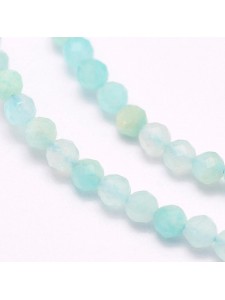 Amazonite 2mm RD facted ~223 beads