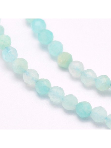 Amazonite 2mm RD facted ~223 beads