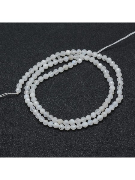 Moonstone Round faceted 4mm ~94pcs/stran