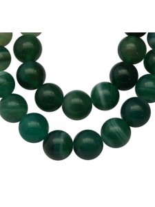 Striped Agate (Green) 6mm Round 15in str