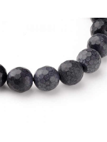 Black Stone 10mm Round Faceted ~38pcs