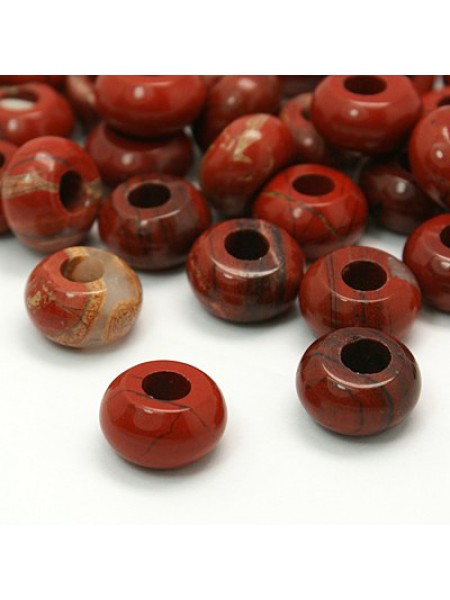 Abacus 14x8mm (H5mm) Red Jasper -EACH