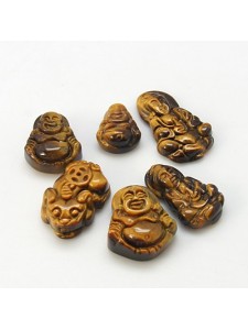 Tiger Eye Pendant carved Mix 14-17mm