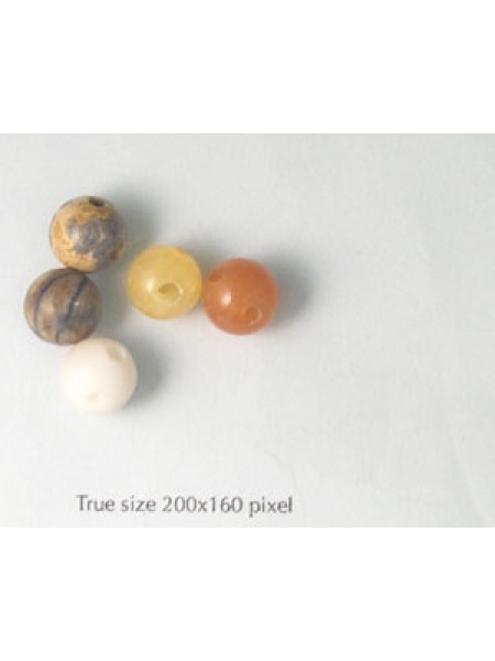 Semi-precious Beads 10mm Mixed 3 holes