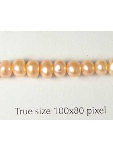 Pearl Abacus 5-6mm Peach/Pink Strand