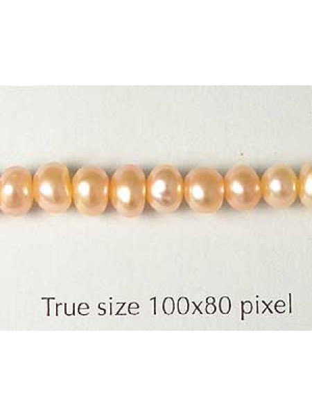 Pearl Abacus 5-6mm Peach/Pink Strand