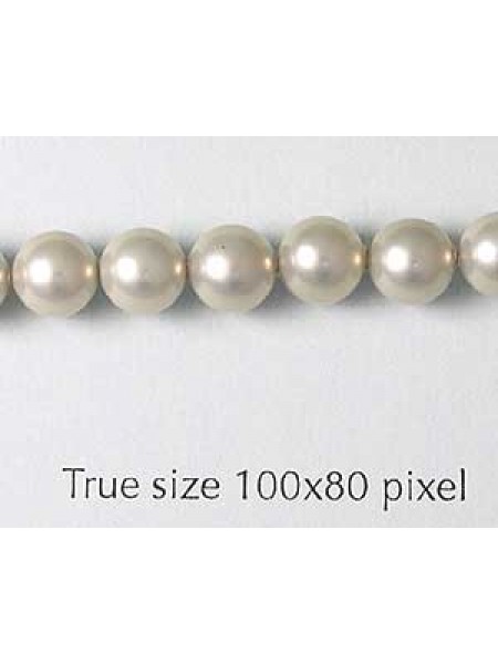Shell Pearl 6mm Light Grey 16in