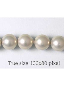 Shell Pearl 8mm Light Grey 16in