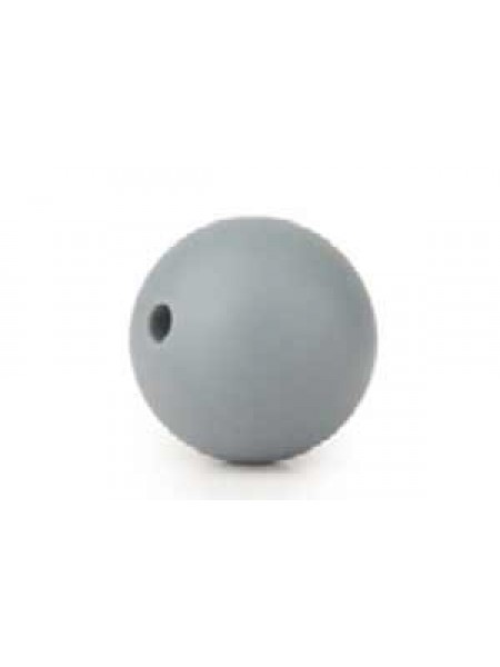 Silicone Round Bead 9mm 20pcs Dim Grey