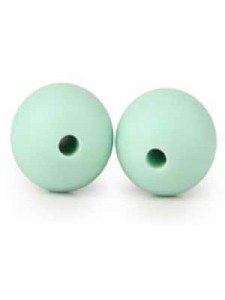 Silicone Round Bead 9mm 20pcs Mint Green
